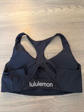 lululemon athletica Black Racerback Support Sports Bra